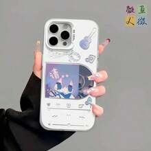 2D Carácter de Anime Lindo XS/XR/X/7/8 Plus17/16/15/14 Pro Max Plus/13/12/11 Pro Max Mini Funda Dura de Cómic Compatible - B - Ver 3