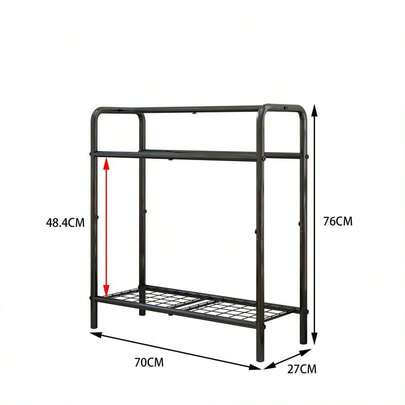 Towel Rail Freestanding, 3 Tier Towel Rail Anti-Rust Coating Metal Towel Holder With Storage Shelf, Bathroom Acces...