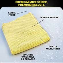 Meguiar's X2000 de Secado de Microfibra con imán de Agua, 1 Paquete, Amarillo, 22 x 30 Pulgadas(22" x 30" Toalla) - Multicolor - Ver 3