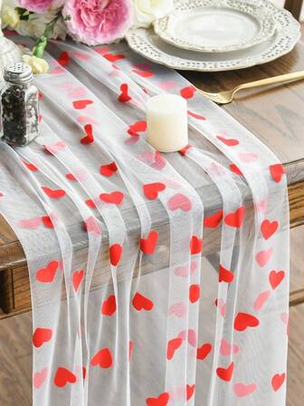 200cm Pink Heart-Shaped Screen Windows, Valentine's Day, Mother's Day Transparent Screen Windows, Restaurant, Anniversary, Wedding, Family Gathering Table Decoration