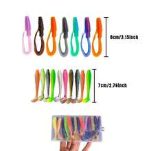 55pcs Fishing Soft Bait Multi-Color Worm Set With Storage Box, Threaded Lure Gear, Suitable For Bass, Fishing Tackle Kit, TPE Material, Interchangeable For Saltwater And Freshwater, Contained, Fishing Gear | Colorful Lures | Durable Fishing Gear - Multicolor - View 4