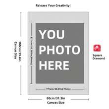 Customizable 11.8"X15.7" Diamond Painting Kit, Personalized Santa Claus Photo Art, Square & Round Acrylic Rhinestones, DIY Home Wall Decor, Unique Gift Idea - Multicolor - View 152