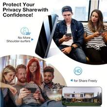 ZMZE 3pcs Anti-Spy Tempered Glass Screen Protector Full Coverage Compatible With IPhone 17 16 15 14 13 12 11 Pro Max 17 Air 16e 16 15 14 Plus 13 12 Mini, Smooth Surface, Anti-Scratch, Anti-Shatter, Privacy Protection Film, Suitable For Privacy-Conscious Buyers - 3pcs - View 4