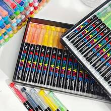 1 Set Multi-Color Acrylic Marker Pens, Suitable For Glass, Wood, Stone, Ceramic, Fabric, Metal, Canvas, Card Making, Easy To Use, Professional Artist Grade - Sets - View 10