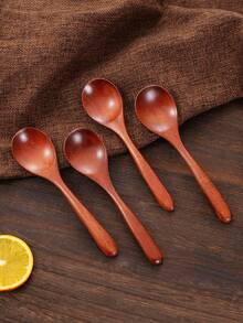 8PCS Small Wooden Spoons, 6.7inch/17cm Honey Spoons For Tea, Wooden Spoons For Eating Dessert, Coffee & Soup, Little Beech Wooden Serving Spoon Set, Organic Wooden Teaspoon