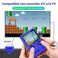 Mini Retro Console With Portable Controller, 400 Classic Games, Compatible With TV Connection, Secondary Controller Included For Two-Player Gaming, USB Rechargeable, Ideal Gift, Video Game With Controller - Multicolor - View 4