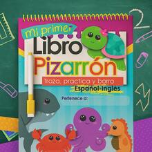 Libro Pizarrón Infantil Español Inglés Traza y Borra/ Libro Didáctico de Trazos y Vocales Montessori/ Cuaderno Pizarrón Educativo para Niños 3 a 7 Años/ Libro de Actividades con Plumón Reutilizable Infantil/ Material Didáctico de Escritura y Números para Niños/ Cuaderno para Aprender Letras y Números Español-Inglés/ Libro Reutilizable para Aprender a Escribir Niños Pequeños/ Libro Educativo con Pizarra Infantil para Aprender Trazos/ Cuaderno Montessori de Letras, Números y Vocales/ Libro Infantil de Aprendizaje con Plumón y Actividades - Multicolor - Ver 9