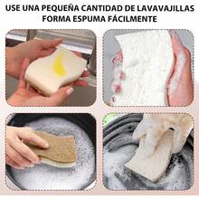 Esponja para Trastes 12 PCS, Esponja Natural para Trastes,Fibras para Traste Pulpa de Madera,Estropajo para Traste Cepillo para Cocina,Estropajo Natural Biodegradables,Secado Rápido,sin Olor - 1 - Ver 3