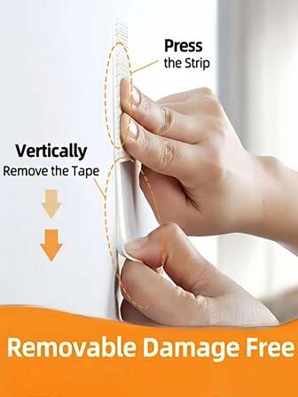 4/12/24 Pairs Picture Hanging Strips, Damage-Free Hangers, Heavy Duty Hanging Strips, No Tools Needed Hangers, No Nails Needed Hangers, Removable Without Damage, Waterproof Hanging Hooks