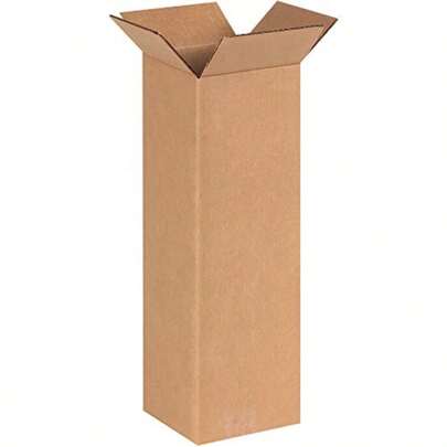 Cajas corrugadas de 6x6x18 pulgadas para envío, embalaje, mudanza y almacenamiento. Dimensiones de 6L x 6A x 18A. Paquete de 25 cajas al por mayor duraderas, ideales para la organización del hogar y el uso comercial. Diseño reforzado resistente para manejo pesado y almacenamiento a largo plazo.