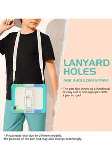 适用于 iPad (A16) 第 11 代/Air11/Air13 M3 (2025) 第 9/8/7 代 (2021/2020/2019) 的重型防震保护壳，坚固耐用的硬壳保护套，内置支架，适用于 10.2 英寸 iPad 2021/2020/2019。 - 迷彩淺藍 - 查看 4