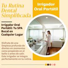 Irrigador Oral Portátil Boquilla Transparente Ajuste de 3 Niveles Carga USB Ideal para Regalo Viajes y Casa - Multicolor - Ver 2