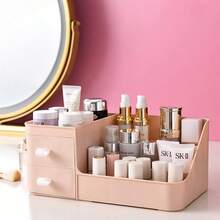 NewOrganizador de Cosméticos Organizador de Maquillaje Makeup Organizer con Cajóns Caja de Almacenamiento para Maquillaje Caja de Cosméticos para Joyería Papelería Labiales Regalo de Mujer Rosa - Rosa - Ver 6