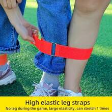 8pcs Adjustable 3-Leg Tether Straps, Suitable For Multiple People, Suitable For Outdoor Games, Team Building Activities, Family Sports Events, With Elastic Hooks, Ideal Choice For Trust Training In Parks, Gardens And Yards. - Multicolor - View 3