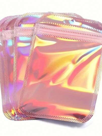 20 st/50 st återförslutningsbara OPP-påsar - Laser Rainbow-dragkedjepåsar - Återanvändbara förpackningar - Smyckespåsar - Presentpåsar - Plastmaterial - Ingen strömförsörjning krävs