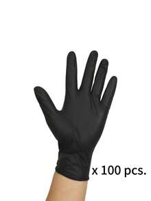 100/20/6 bucăți mănuși de nitril de unică folosință, fără pudră, disponibile în mărimile S, M, L, XL, mănuși de curățenie durabile pentru uz casnic, bucătărie, baie, curățenie, manipularea alimentelor, tatuaje, frumusețe, vopsirea părului, animale de companie, salon de înfrumusețare, produse de curățenie, electrocasnice mici, mănuși multifuncționale (negre) (fără cutie) - Multicolor - Vizualizare 17