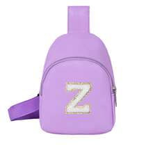 1 件女孩字母印花可爱肩带包，斜挎包，适合日常使用、户外、旅行、徒步旅行、便携、理想礼物 - 紫色 - 查看 62