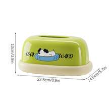 1pc Tissue Box/Napkin Holder, Cute Spring-Loaded Tissue Box For Living Room, Home Use, Creative Desktop Tissue Box - Multicolor - View 9