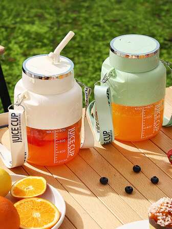 800ml Licuadora portátil inalámbrica automática para hacer zumo de frutas, extractor de jugo doméstico pequeño