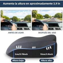 Cojín Elevador de siento de Coche para dultos 10cm - Cojín para siento de utomóvil Viscoelástico | livia Dolor de Espalda y Coxis | Cojines para Silla de Oficina y Camión(A) - Multicolor - Ver 3
