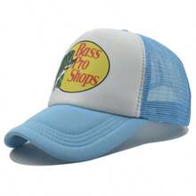 Authentic Fishing & Hunting Mesh Back Trucker Hat - The Ultimate Accessory For Outdoor Activies - Vit ljusblå - Visa 1