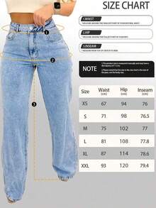 [ Hip Lifting ] Women's Fashionable Y2K Casual Loose Straight Leg Jeans, Straight Leg Pants, Mid Waist Loose Winter Pants, Suitable For All Seasons, Retro Street Style, Casual Edge Straight Leg Jeans For Women's Wear - 灰色 - 查看 6