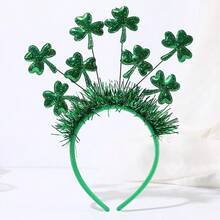 1PC/3PCS Irish Festival Party Shamrock Hairband, St. Patrick's Day Exclusive Party Photo Prop Headband, Festive Hair Clip With 3D Shamrock Mini Hat (Style Random) - Multicolor - View 4