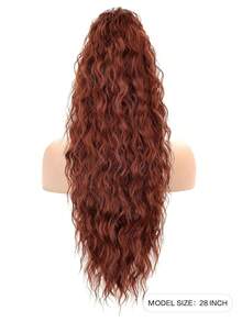 Extensiones de cabello con clip de 28 pulgadas de largo, onduladas y rizadas, de fibra sintética resistente al calor multicapa, peluca de fibra rizada y resistente al calor, unisex, fácil de usar, extensiones largas negras y marrones, adecuadas para fiestas y peinados diarios, adecuadas para todos los tonos de piel, estilo básico, fibra resistente a altas temperaturas, apariencia natural