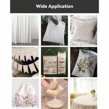 Medium Weight Cotton Muslin Fabric: 63 Inchx 2 Yards Unbleached Muslin Linen Fabric Material Sewing Material Apparel Cloth - 5 YARDS + Bleached - View 6