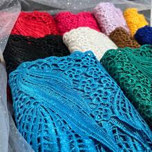 3 metri di bordo in pizzo uncinetto - ricamo delicato per decorazioni da matrimonio, adatto per cucire, applicazioni e progetti artigianali - perfetto per decorazioni fai-da-te per matrimoni, decorazioni di abbigliamento e decorazioni per la casa - Multicolore - Visualizzare 5