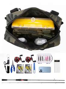 Outdoor Tactical Chest Bag, Fishing Vest Bag With Adjustable Strap, Tackle &Lure Storage Bag, Sport Chest Bag, Utility Molle Chest Rig For Hiking, Climbing, Running, Sport Chest Bag