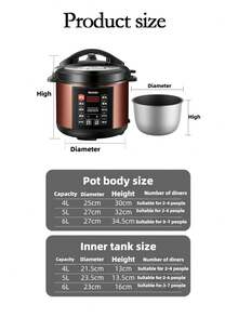 Melaide Olla a presión eléctrica CATEYE, multifunción inteligente, calentador de sopa, gachas, arroz, ollas a presión eléctricas inteligentes para el hogar, regalos de Halloween, regalos de Navidad