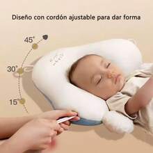 Almohada Multifuncional para Bebé: Antivuelco, Lactancia y Alivio de Barriga con Tejido 3D Transpirable - Blanco - Ver 7