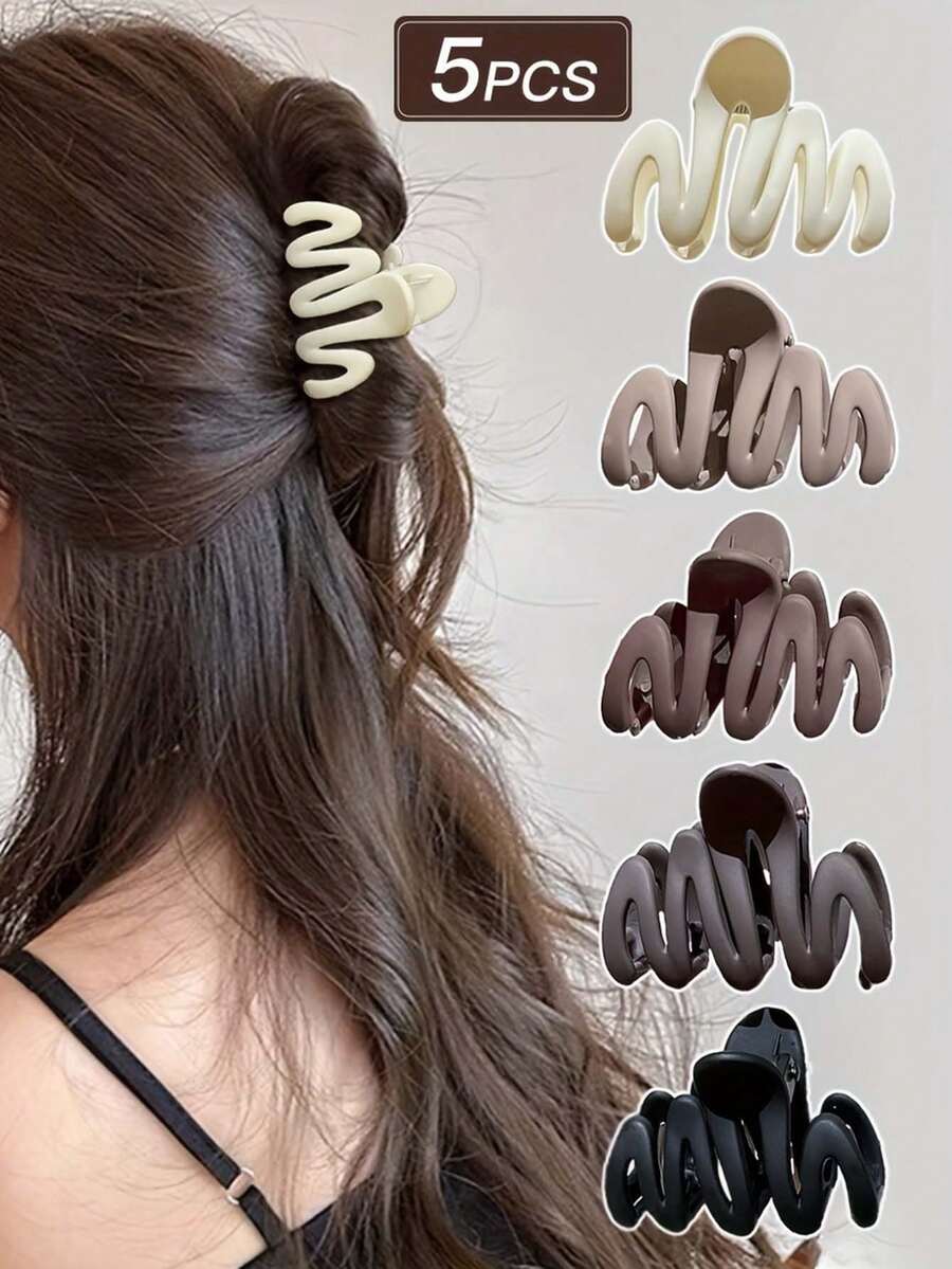 5 chiếc kẹp tóc nhỏ chất lượng cao, màu cà phê sữa, kẹp tóc mái mini, phụ kiện tóc thời trang, kẹp tóc thanh lịch, kẹp tóc thường ngày, kẹp tóc làm đẹp. - Nhiều màu - Xem 1