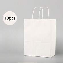 Multicolored Kraft Paper Shopping Bags, Assorted Party Wrapping Bags For Halloween, Christmas, Candy, Gifts, Snacks, Art Supplies, Sewing - Paper Material, No Components Included