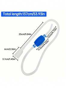 1pc Aquarium Water Changer & Sand Cleaner, Convenient Water Change And Efficient Sand Cleaning Pump - Durable Plastic, Suitable For Fish Tank - White - View 3