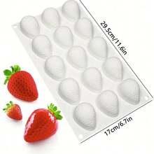 Molde de silicona con forma de fruta 3D, reutilizable para hornear postres, gelatina, helado y talla grande. Incluye formas como plátano, fresa, pera, limón, mango, frambuesa, naranja, melocotón, coco, cacao, manzana, cereza. Adecuado para Navidad, San Valentín, bodas y otras festividades