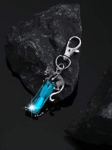 1pc Fashionable Retro European & American Cheetah Animal Keychain Pendant, Suitable For Men's Car Keys, Bags, Decoration And Gifts - Multicolor - View 9