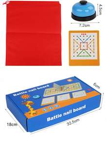 Battle Nail Board Interaction, Geometric Graphic Creative Collage, Children's Puzzle Table Games, Spatial Early Education Thinking Training, Parent-Child Interaction Kindergarten Toys - Multicolor - View 8