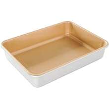 Nordic Ware Naturals Molde de aluminio para hornear con capa para tartas, color plateado(Rectángulo) - Multicolor - Ver 1