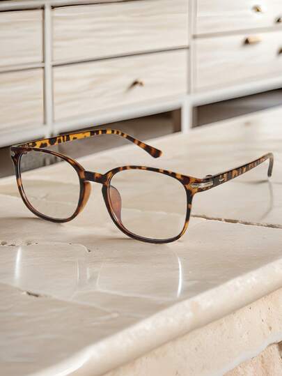 1 par nya koreanska glasögon med genomskinliga linser och fullbåge i PC, moderna fyrkantiga bågar, lämpliga för universitet, företag, lätta och hållbara, dekorativa glasögon för utomhus- och fritidskläder, unisex