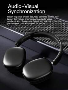 Wireless Headphones With Deep Bass, Lightweight And Foldable Design, Built-In Microphone, Compatible With 3.5mm Audio Cable, Stereo Sound, Suitable For Travel, Work, Laptops, And Mobile Phones. Wireless Gaming Headphones For IOS, A Top Choice For Christmas And Birthday Gifts. - Black - View 6