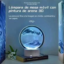 Un verre artisanal avec peinture sable mouvant et mode de touche arc-en-ciel. Convient pour les lampes de chevet de chambre, la décoration de bureau, l'éclairage d'ambiance de restaurant et de bar. - Peinture sur sable - Voir 4