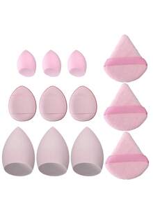 mik&joe 12pcs Soft Makeup Sponge Set, Beginner Makeup Essential, Easy To Use For Base Makeup, Setting Makeup, And Detailed Makeup, Can Be Used Wet Or Dry - Pink - View 8