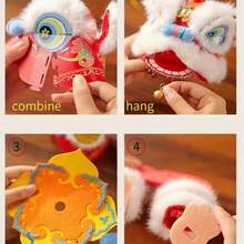 这款手工制作的狮子觉醒工艺套装展现了中国传统工艺，是工艺爱好者的理想之选。这款花园吊坠非常适合中秋节、春节和元宵节，增添节日气氛。（不含灯泡） - 彩色 - 查看 4