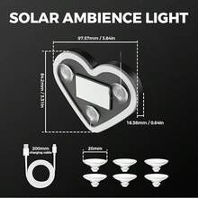 Colorful Heart Shape One Piece Car LED Window Light - Romantic Neon Decorative Lights, Gradient Light Effects, With USB, For Car Ambience, Halloween Christmas Party Neon Lights(Pink,1pcs) - Pink/2pcs - 查看 7
