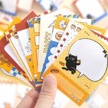 Simno Kawaii Cat Scrapbook Supplies Kit, Stationery Set With Memo Notes, Washi Tape & Stickers, Craft Supplies Gift For Cat Lovers, Bullet Journal - Orange - View 11