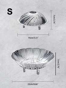 1/3pcs Multi-Functional Stainless Steel Collapsible Steamer Tray, Expandable Steamer, Expandable Fruit Plate, Small Steamed Buns Steamer Grid, Steamer, Steamer Drawer, Steamer Rack - Multicolor - View 5