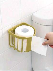 1 pieza Estante para papel higiénico sin perforación, Caja de pañuelos de baño, Portarrollos de papel higiénico montado en la pared, Caja de rollos de papel para decoración de baño y otoño - Multicolor - Ver 3