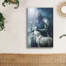 Framed Anime Game Posters Dark And Artorias Souls Canvas Wall Art Decorative Poster Modern Family Bedroom Decor For Living Room Decor, Bedroom, Bathroom, Office, Perfect Gift,Halloween - 框架 - 查看 4